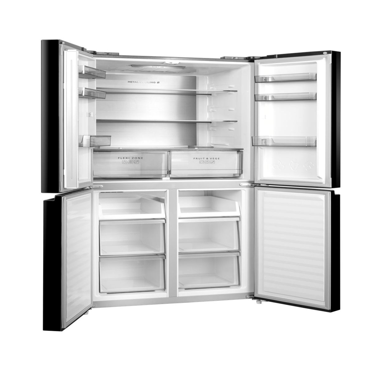 Panasonic 4 Door French Door Refrigerator 446 Liters 15.8 CFT - Black