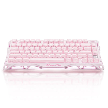  جرافاستار ميركوري كي1 بنسبة 75% كيبورد الألعاب الميكانيكي اللاسلكي – إصدار خاص ساكورا بينك