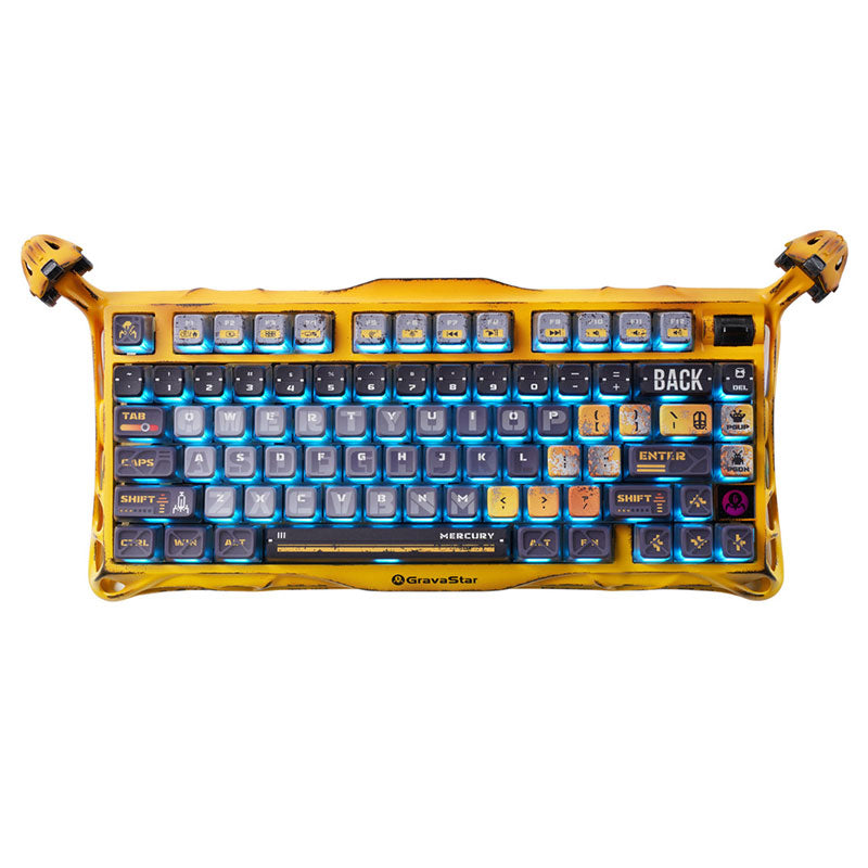  جرافاستار ميركوري كي 1 برو بنسبة 75%  كيبورد ألعاب ميكانيكية لاسلكية إصدار الحرب الخاصة - اصفر