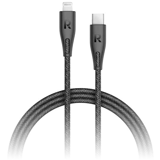 RAVPower Type-C to Lightning Cable 1.2m Nylon - Black