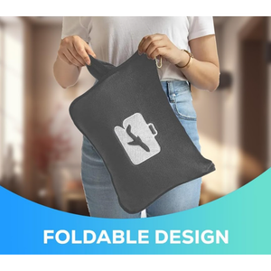 2-in-1 Portable & Convertible Soft Blanket & Pillow Bag with Backpack Clip for Travel, Outdoors & Home