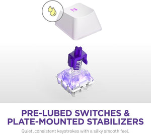 إن زد إكس تي فانكشن 2 ميني تي كيه إل كيبورد  ألعاب بصرية سلكية (مفاتيح إن زد إكس تي سويفت أوبتيكال) - أبيض