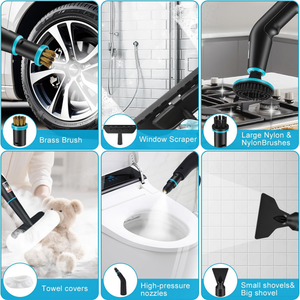 2500W Handheld Steam Cleaner for Home,Portable Steamer Cleaning Machine With Large Capacity Tank & 10 Accessories,Multipurpose Steamer for Kitchen, Bathroom, Tile, Grout,Car Detailing - Rose Gold