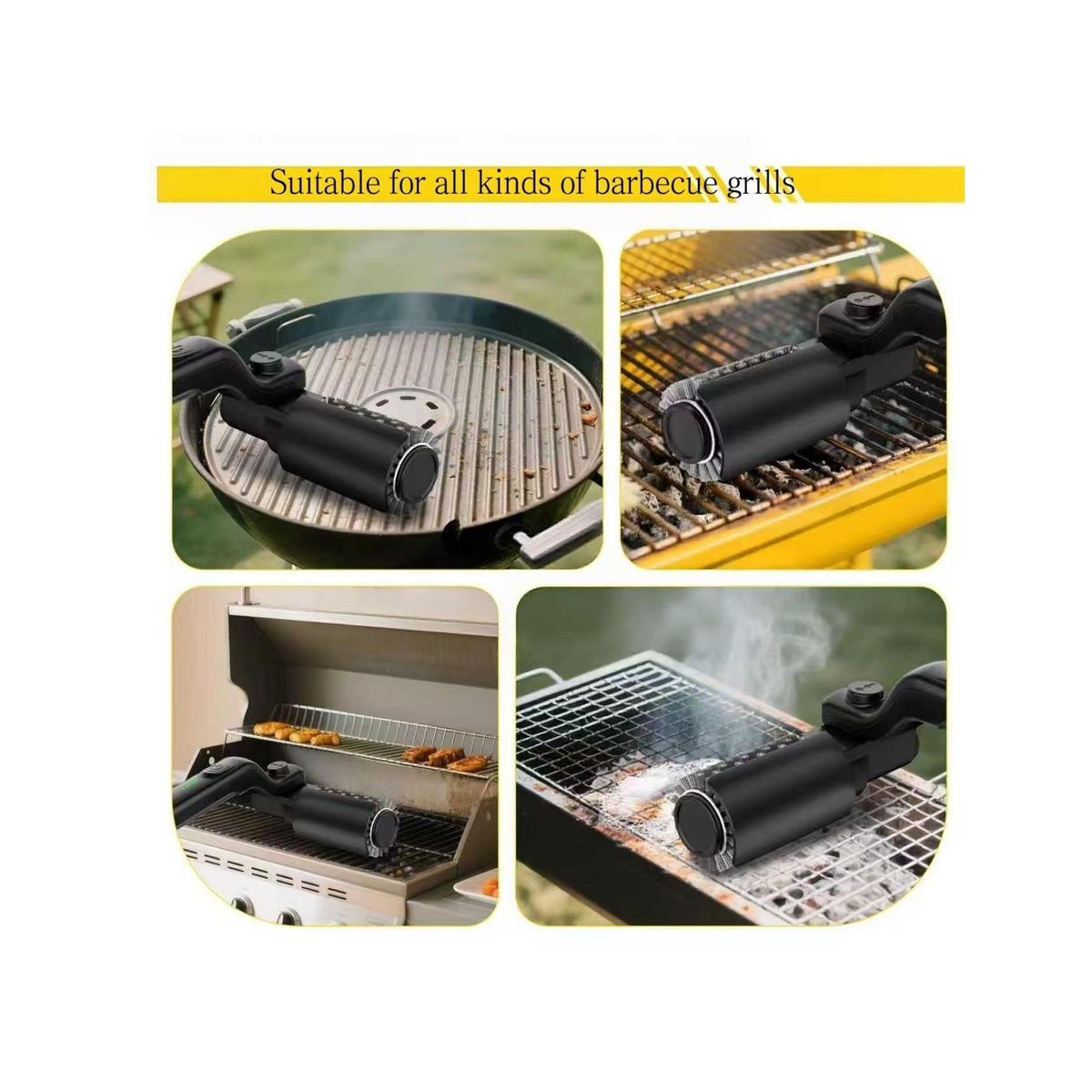 25W Cordless Rechargeable Electric BBQ Grill Cleaning Brush