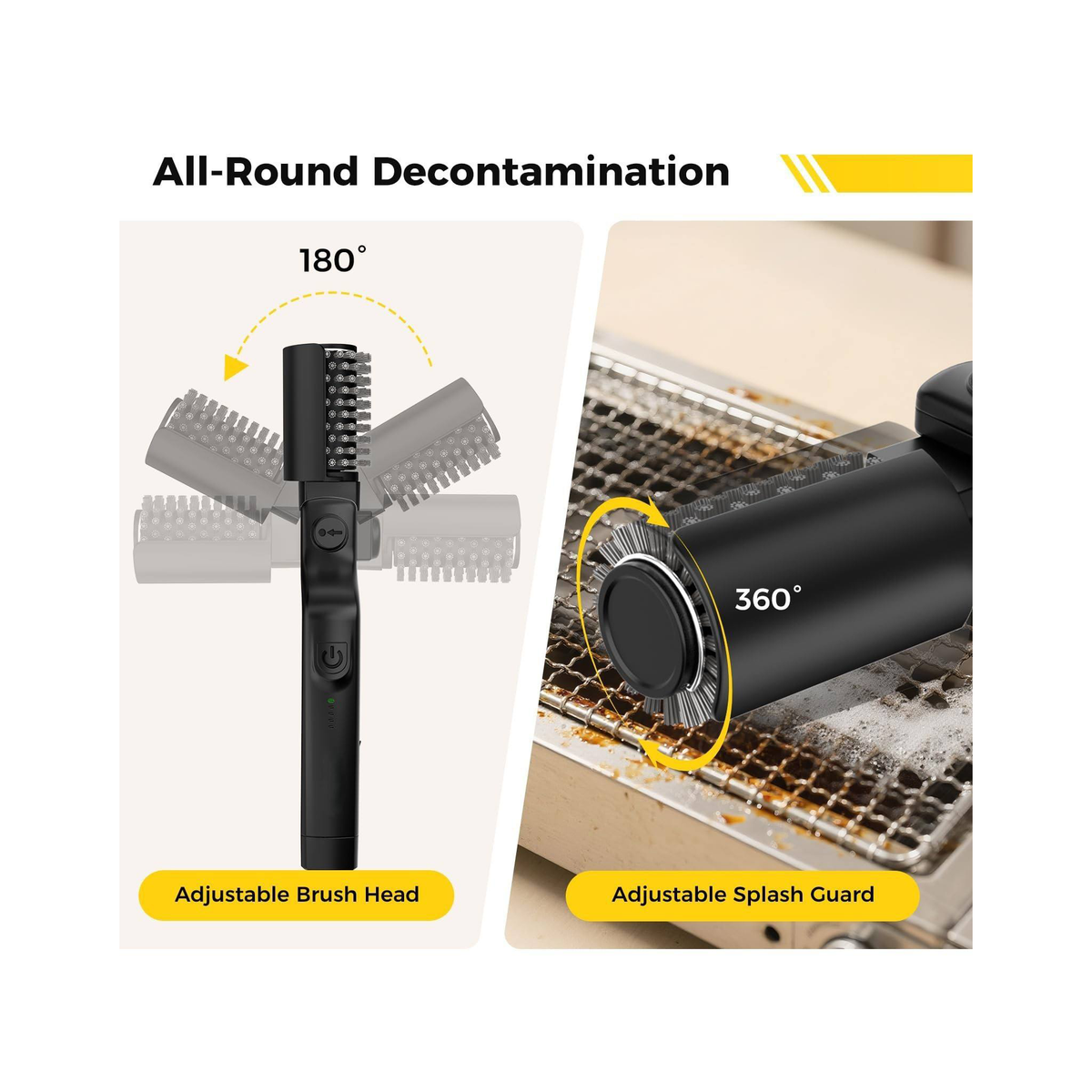 25W Cordless Rechargeable Electric BBQ Grill Cleaning Brush