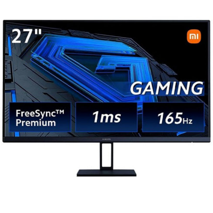 شاومي جي 27 آي 27 بوصة شاشة ألعاب فل اتش دي IPS سريعة، 165 هرتز، 1 مللي ثانية، فري سينك بريميوم – أسود