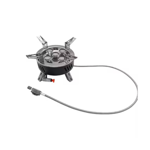 موقد غاز قوي للتخييم بخمسة شعلات مع حقيبة تخزين قابلة للتعديل والطي - 11000 وات