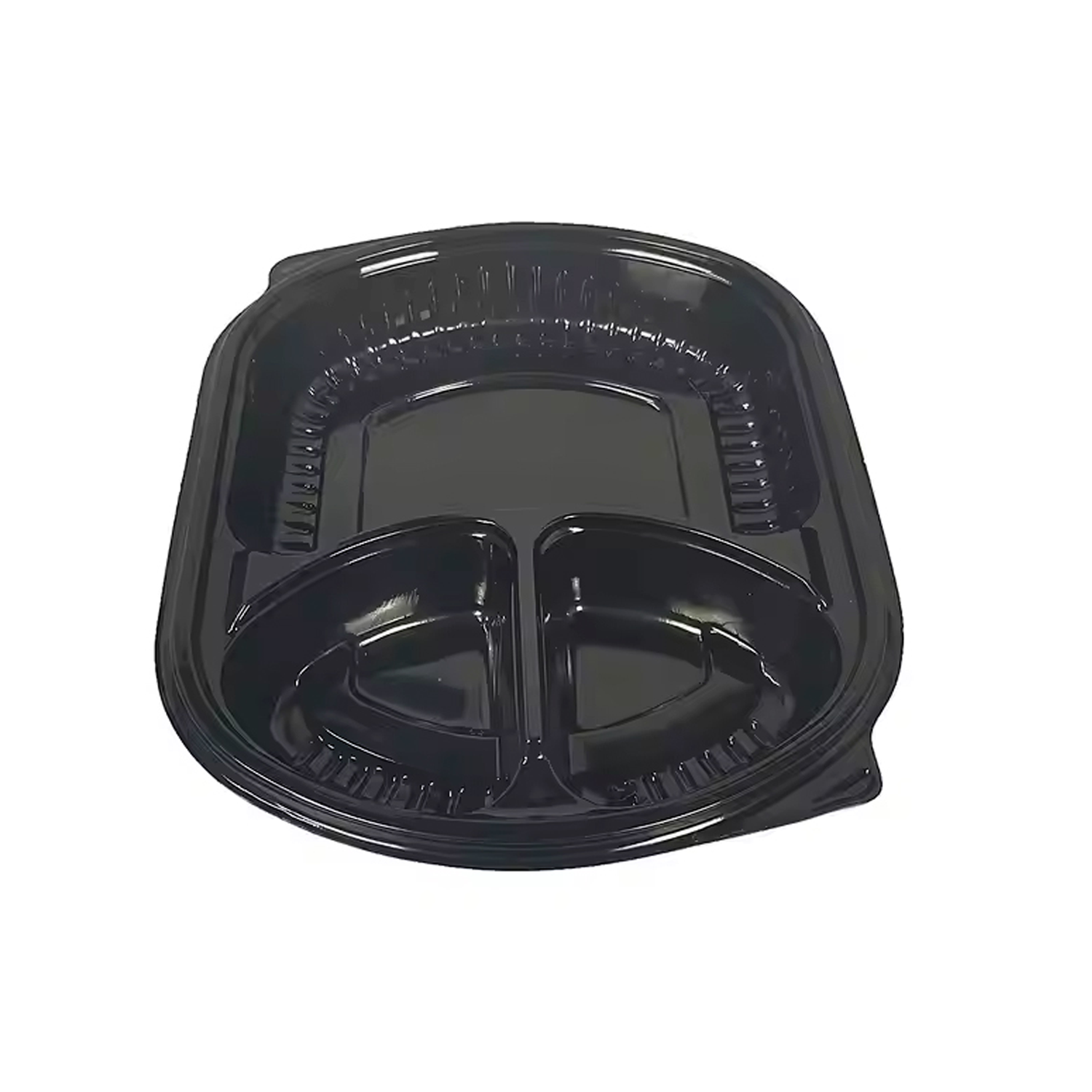 3-Compartment Disposable Plastic Food Container Box - 1000ml - 23.5 x 21 x 5.5 cm