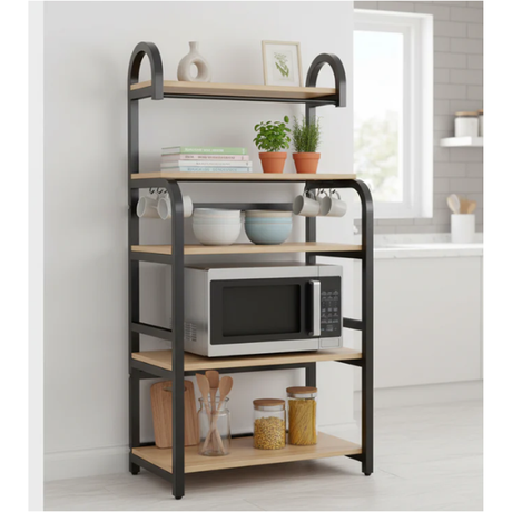 4 Tier Multifunctional Kitchen Storage Shelf - Black