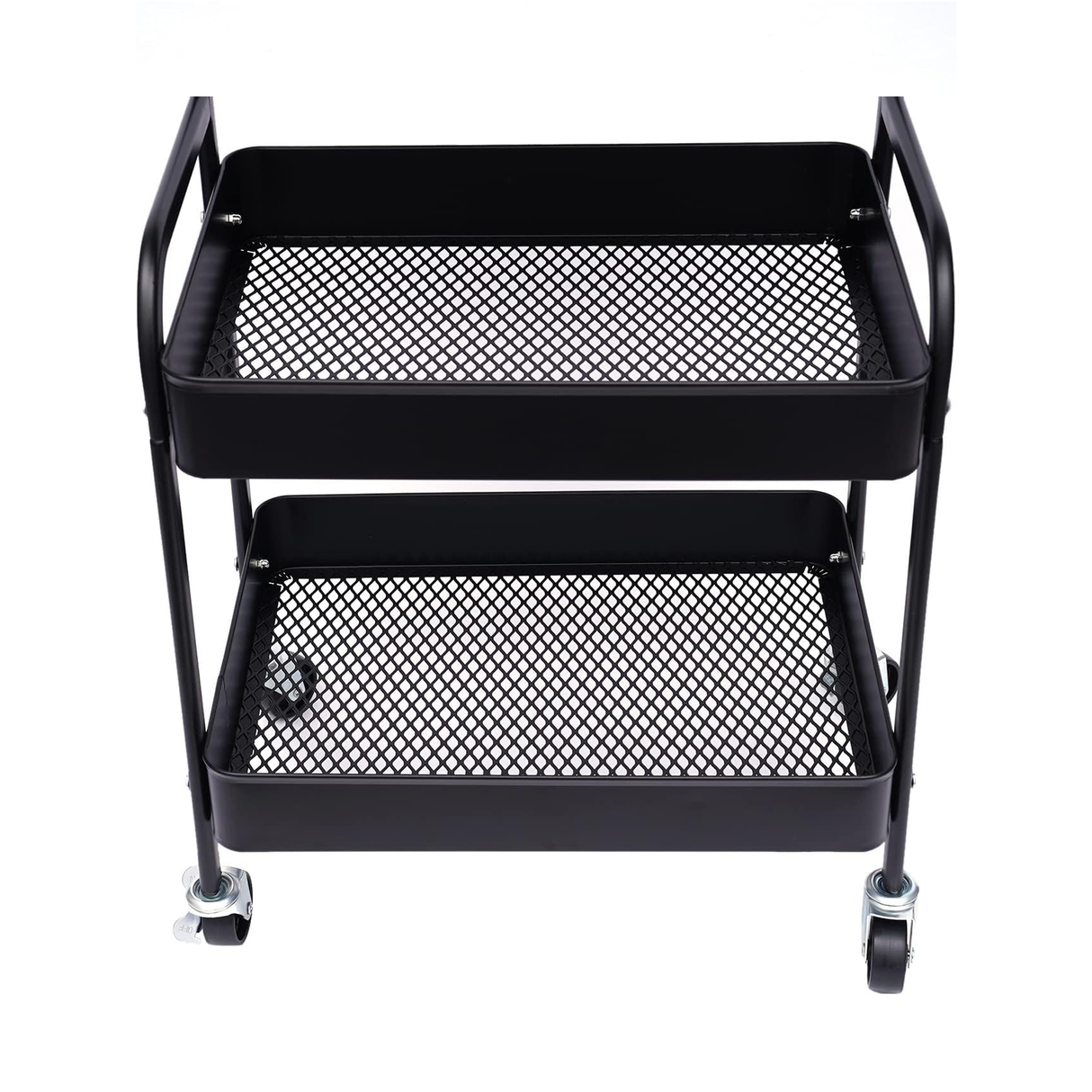 3 Tier Rolling Cart with Tabletop - Black
