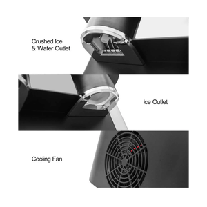 3-in-1 Ice Maker With Crusher & Cold Water Dispenser, 1.8L Water Reservoir, 600g Storage, 15–18kg - Day Output