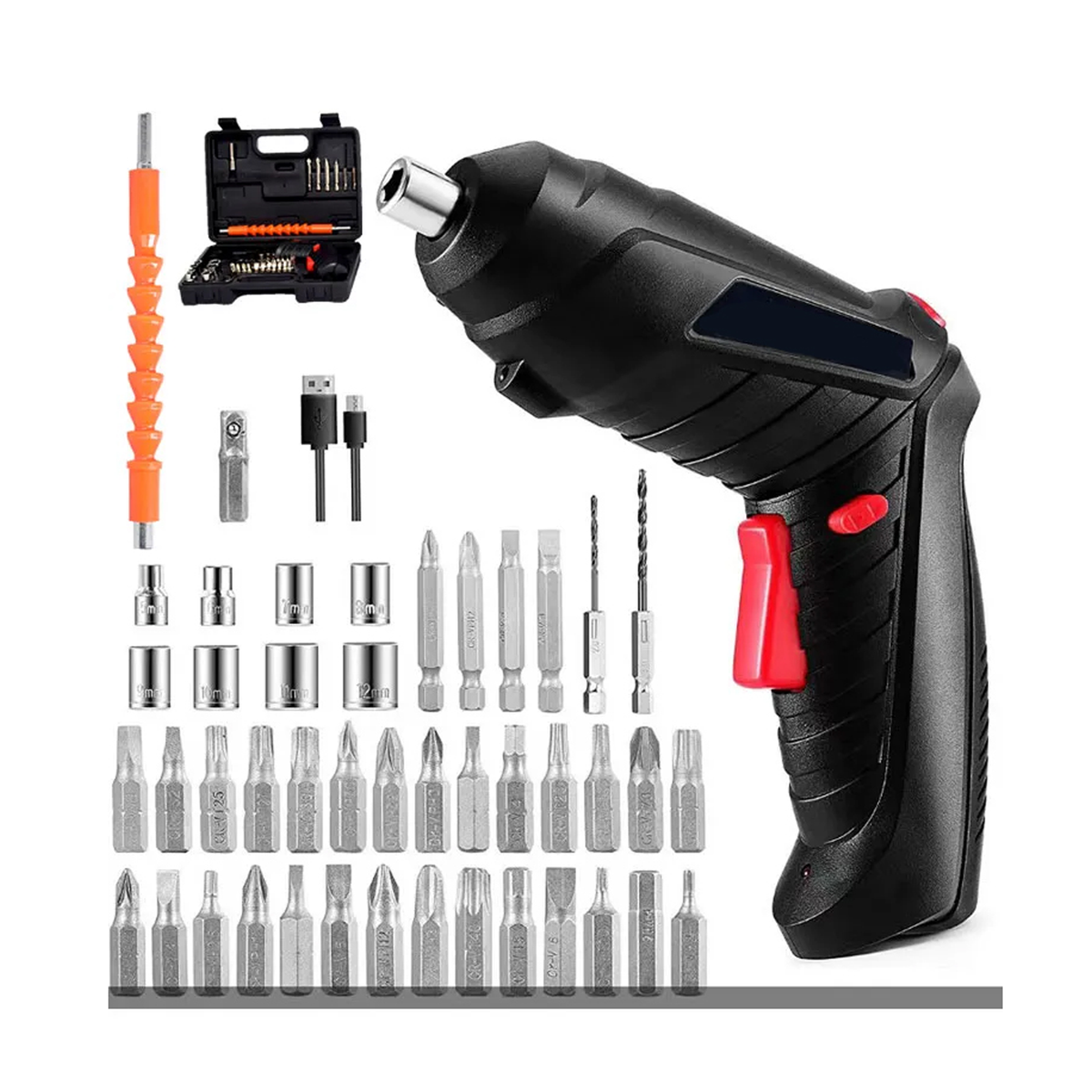 Rotatable Screwdriver 3.6V Cordless Electric Screwdriver Set With 14 Bits and Rotatable Hand ...