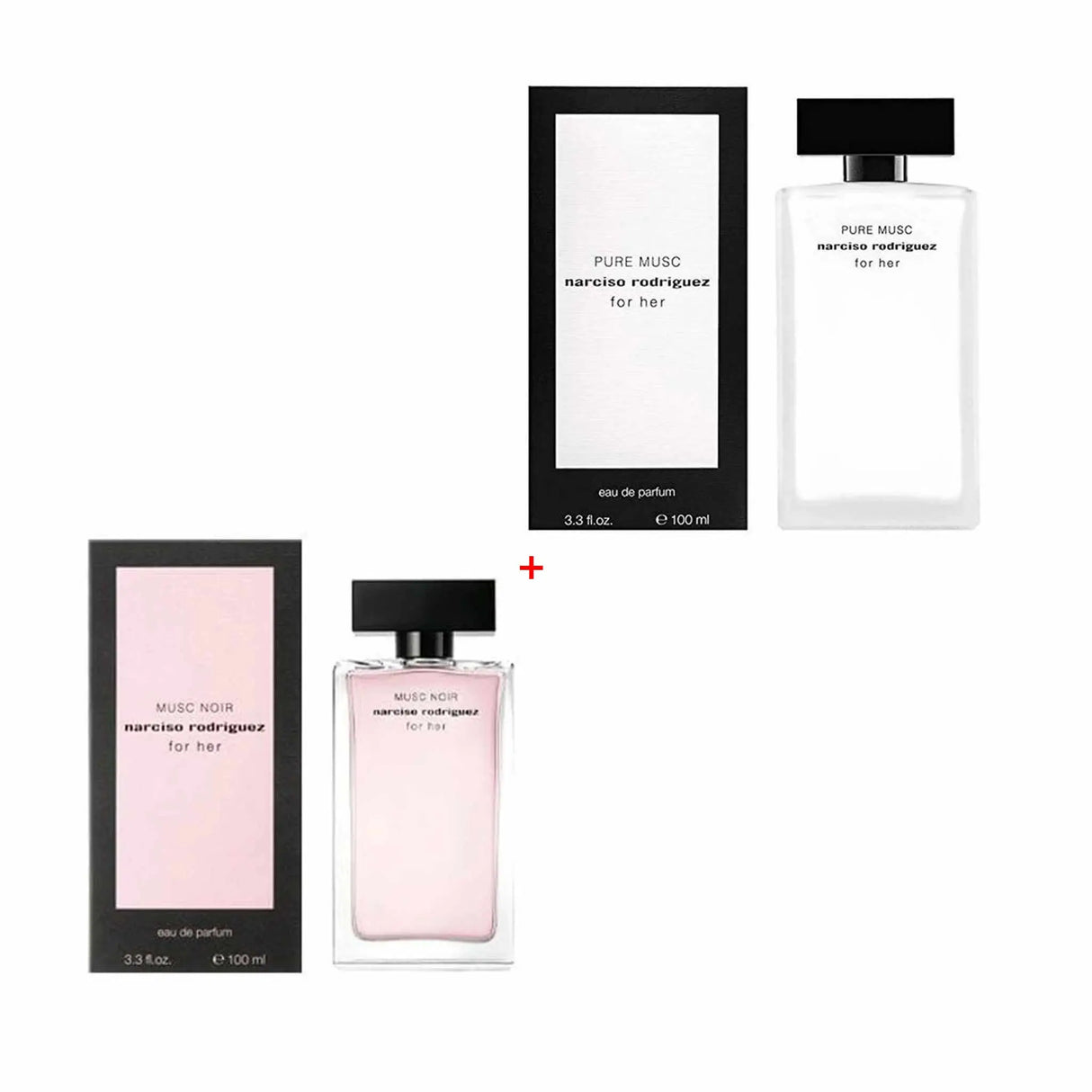 عطر نارسيسو رودريغيز بيور مسك أو دو بارفان للنساء 100 مل + عطر نارسيسو رودريغيز مسك نوار أو دو بارفان للنساء 100 مل