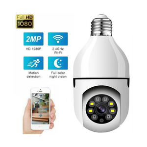 360° 2MP Bulb Fit Wireless WiFi Security Camera With Night Vision and Motion Detection