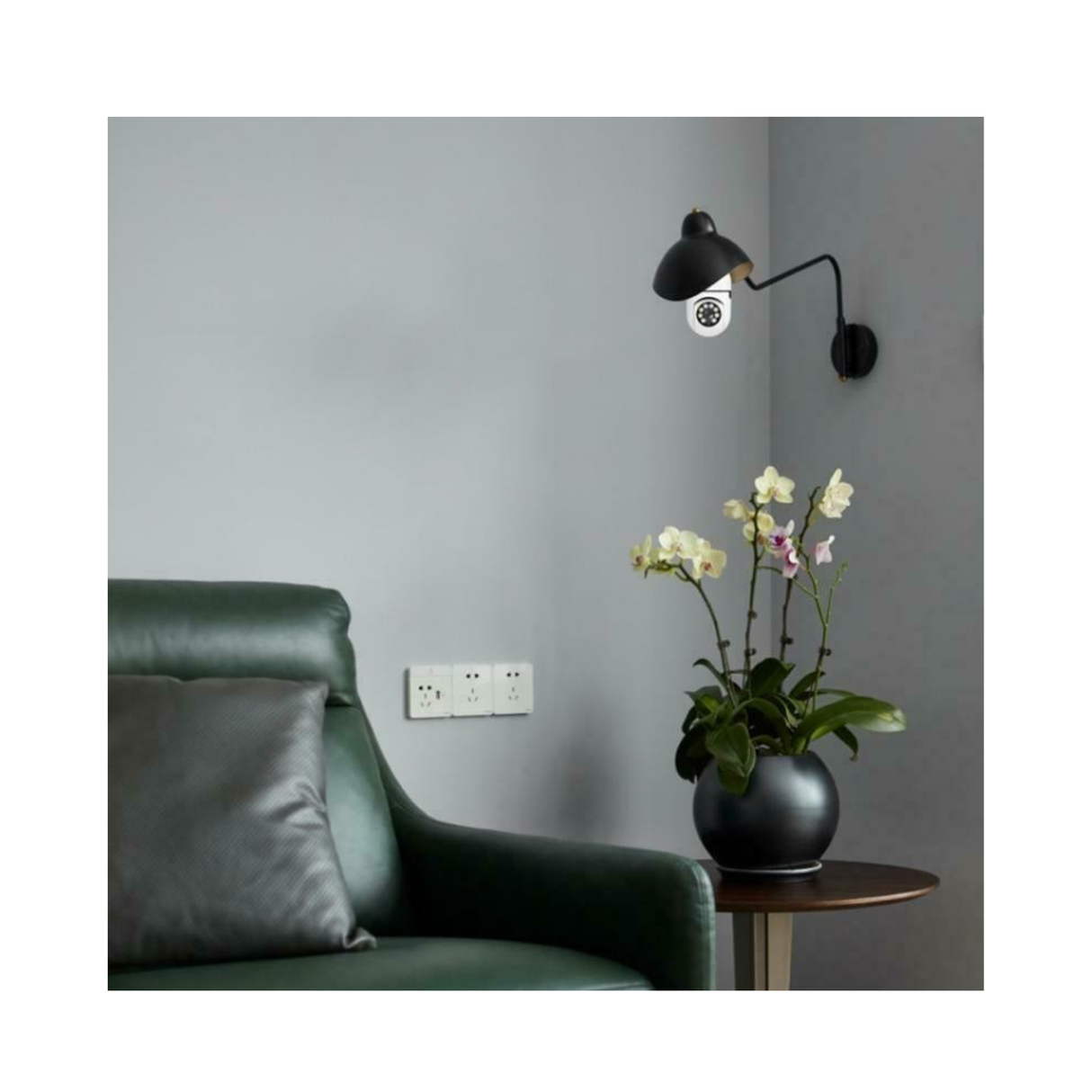 360° 2MP Bulb Fit Wireless WiFi Security Camera With Night Vision and Motion Detection