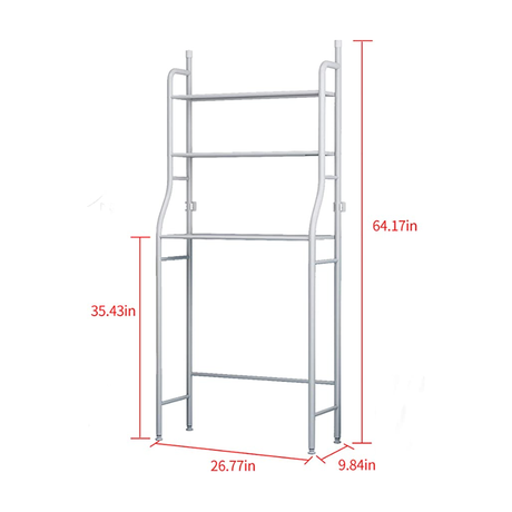 3 Layer Metal Washing Machine Shelf Rack for Storage & Organizing