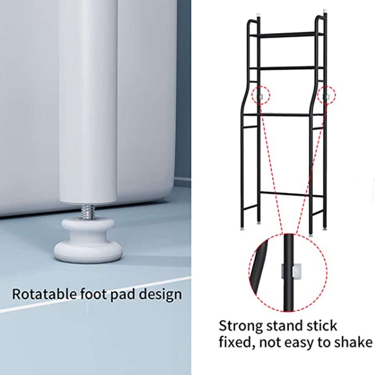 3 Layer Metal Washing Machine Shelf Rack for Storage & Organizing