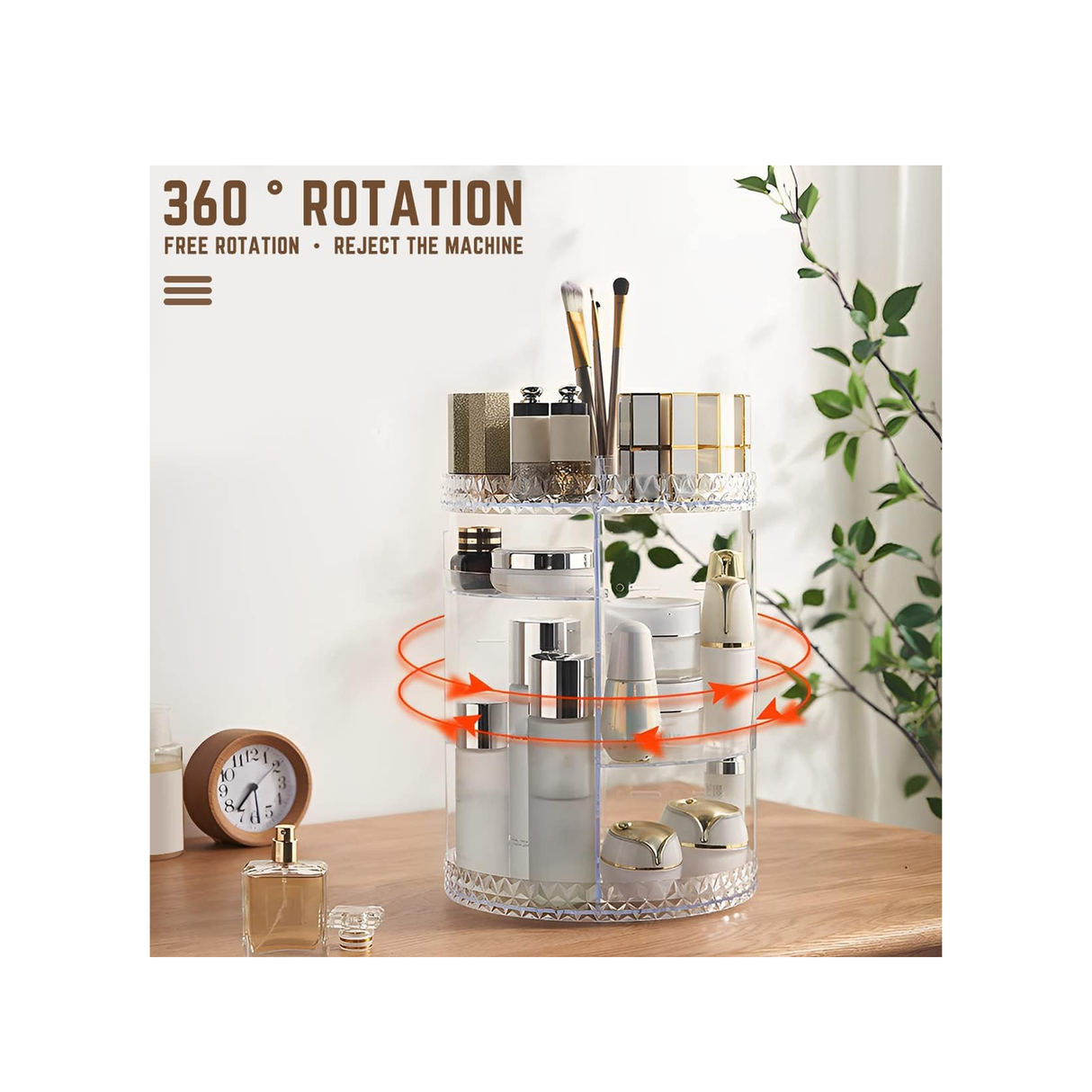 3 Tiers 360° Rotating Makeup Organiser