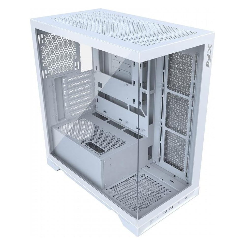 XPG INVADER X Tempered Glass ATX Mid Tower Gaming PC Case - White (5 ARGB Fans Included)