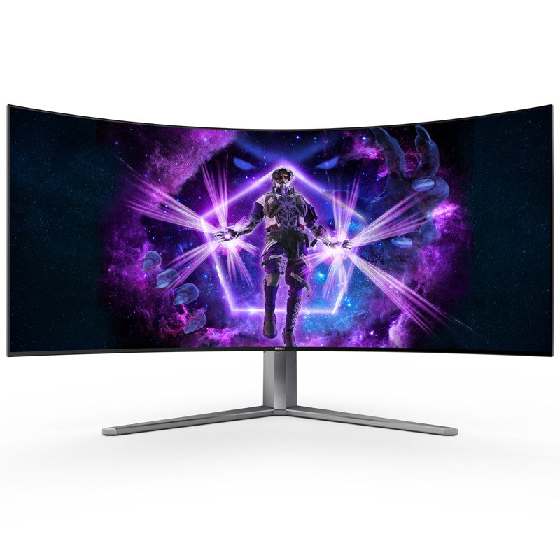 إيه أو سي أغون برو AG456UCZD شاشة ألعاب منحنية 45 بوصة WQHD OLED - 240 هرتز - 0.03 مللي ثانية - متوافقة مع فري سينك بريميوم وجي-سينك - أسود