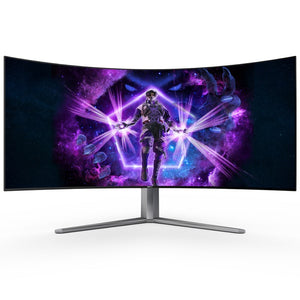 إيه أو سي أغون برو AG456UCZD شاشة ألعاب منحنية 45 بوصة WQHD OLED - 240 هرتز - 0.03 مللي ثانية - متوافقة مع فري سينك بريميوم وجي-سينك - أسود