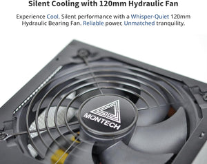 Montech APX 650W 80 PLUS White Gaming Power Supply - Black