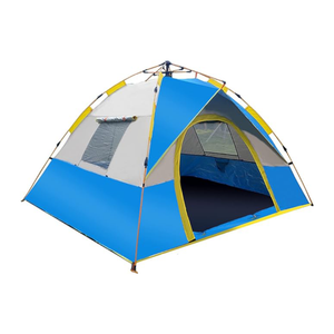 خيمة خارجية قابلة للطي الفوري مع مظلة شمسية لأربعة أشخاص - 210 × 210 × 140 سم - أزرق