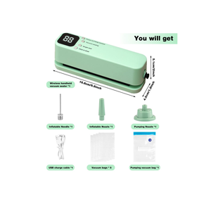 جهاز إحكام إغلاق الطعام 3 في 1 لاسلكي وقابل لإعادة الشحن لتخزين الأطعمة الجافة والرطبة – FOODSEAL‑BOKK