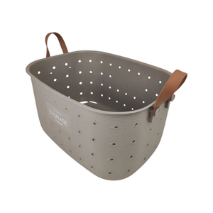 Plastic Storage Box with Lid, White, 30.5 × 23.5 × 17 cm - Gray