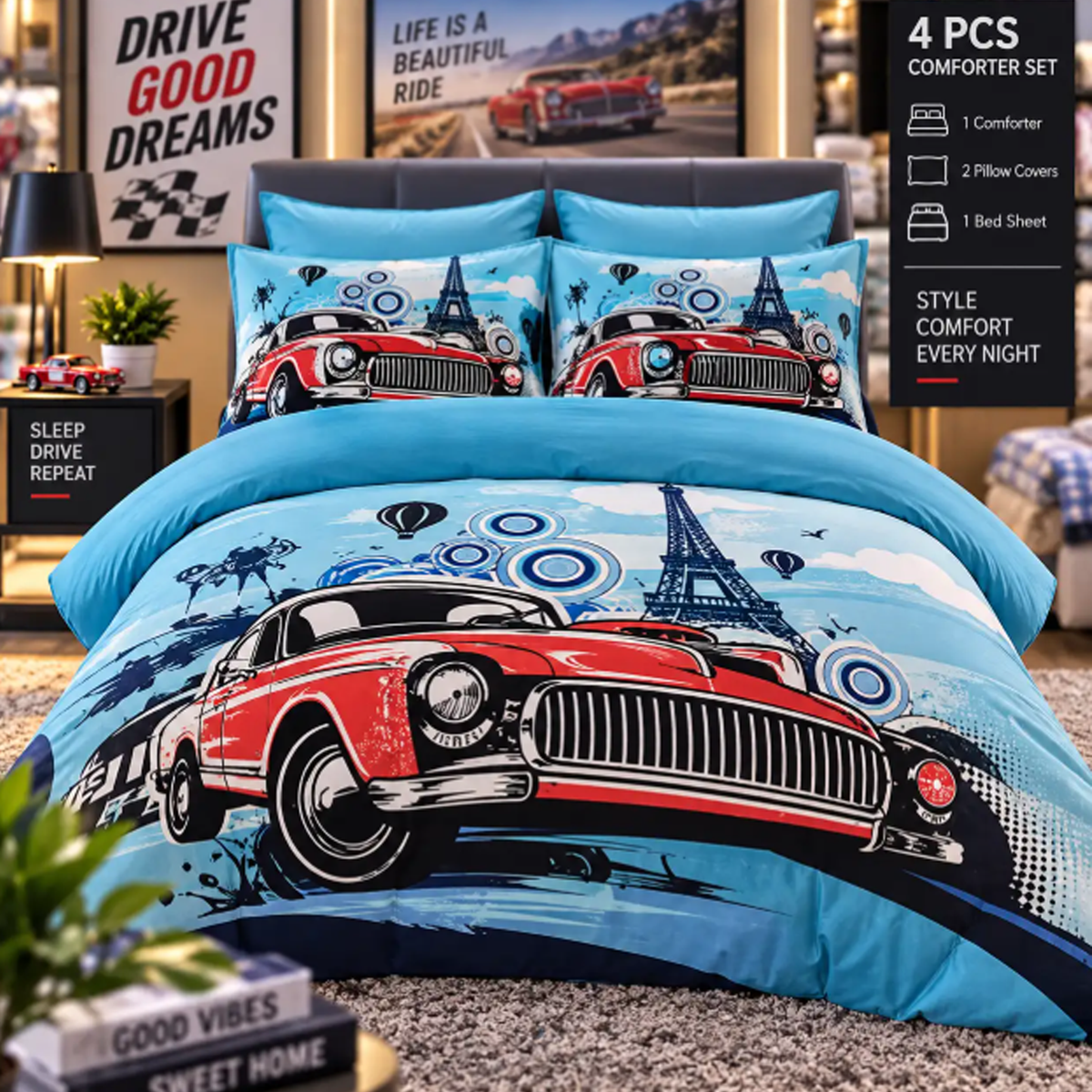 4-Piece Children’s Quilt Set  - 180X220CM – K1405-63