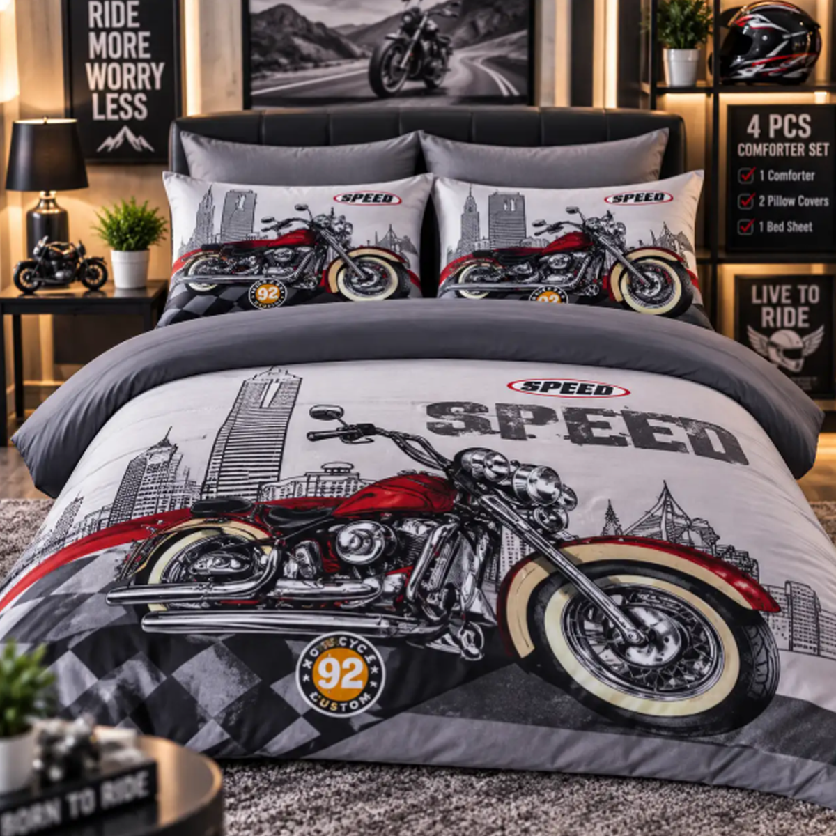 4-Piece Children’s Quilt Set - 180X220CM  – K1405-59