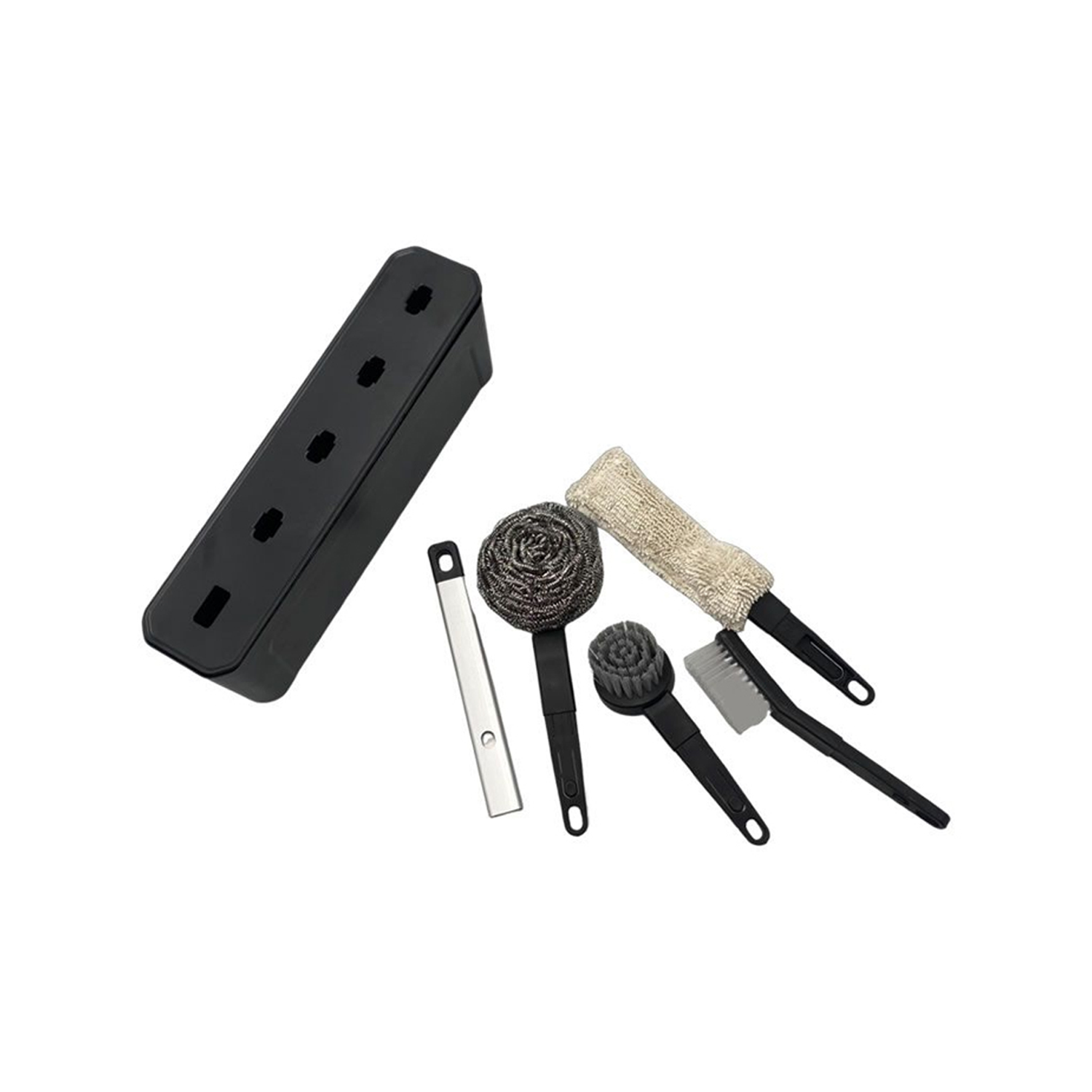 4-in-1 Multi-Brush Kitchen Cleaning Kit With Detachable Handle & Drainage Design - Assorted Colors