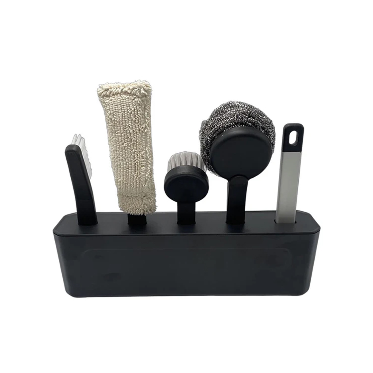 4-in-1 Multi-Brush Kitchen Cleaning Kit With Detachable Handle & Drainage Design - Assorted Colors