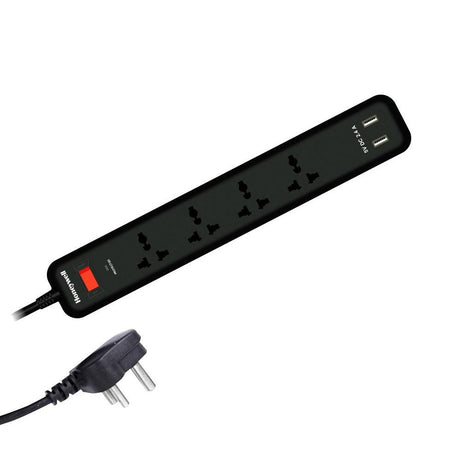 HoneyWell 4 Sockets Surge Protector With 2 USB - Power Extension - Zayoom