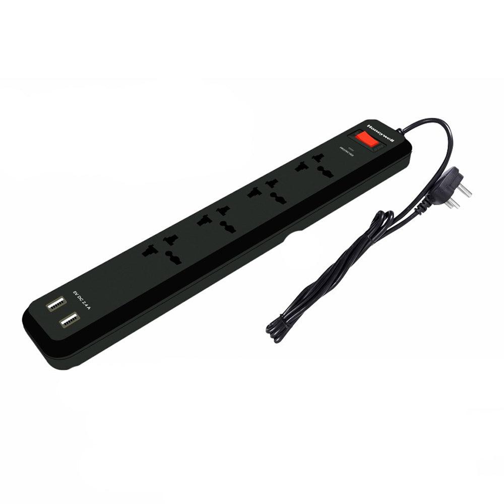 HoneyWell 4 Sockets Surge Protector With 2 USB - Power Extension - Zayoom