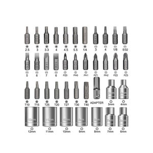 طقم رؤوس مفكات مغناطيسية دقيقة مكون من 41 قطعة