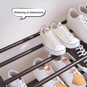 4 Tier Shoe Rack - Black