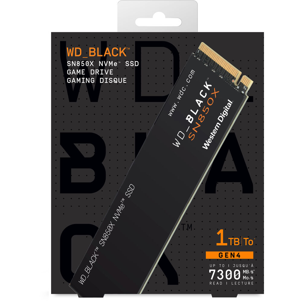 WD 1TB WD_BLACK SN850X NVMe PCIe 4.0 Gaming Internal SSD