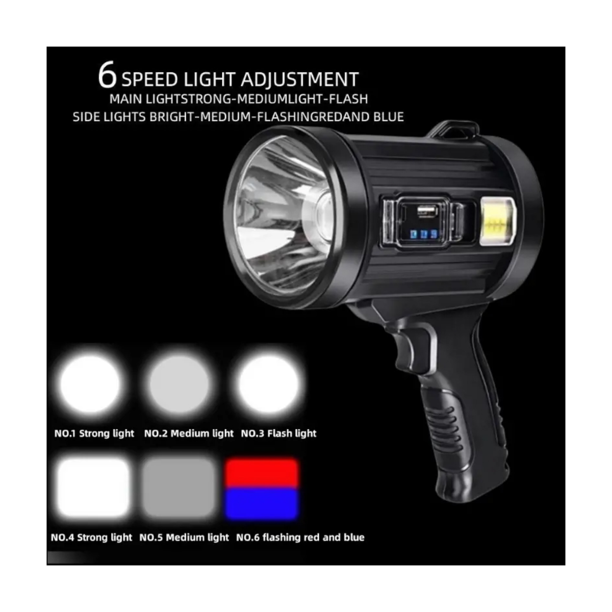 Ultra Bright 1700 Lumens Rechargeable Solar Flashlight Torch & Powerba ...