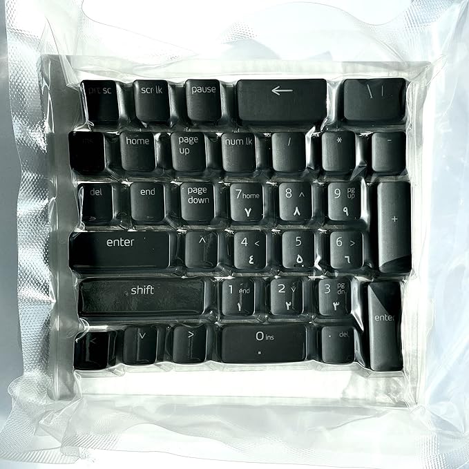 إكس بي جي سكاراب أغطية المفاتيح (تخطيط عربي / إنجليزي) - أسود  