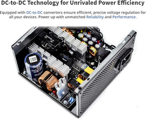 Montech APX 550W 80 PLUS White Gaming Power Supply - Black