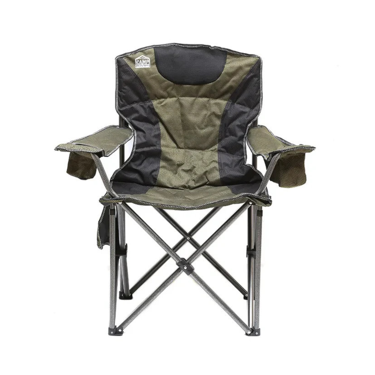 Heavy Duty Foldable Camping Chair for Outdoors with Side Pocket & Cup Holder 175KG Load Capacity