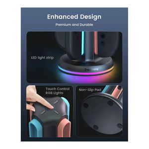 Transnovo 4 in 1 Cylindrical Charging Dock with RGB Light for Nintendo Switch 2 Joy-Con