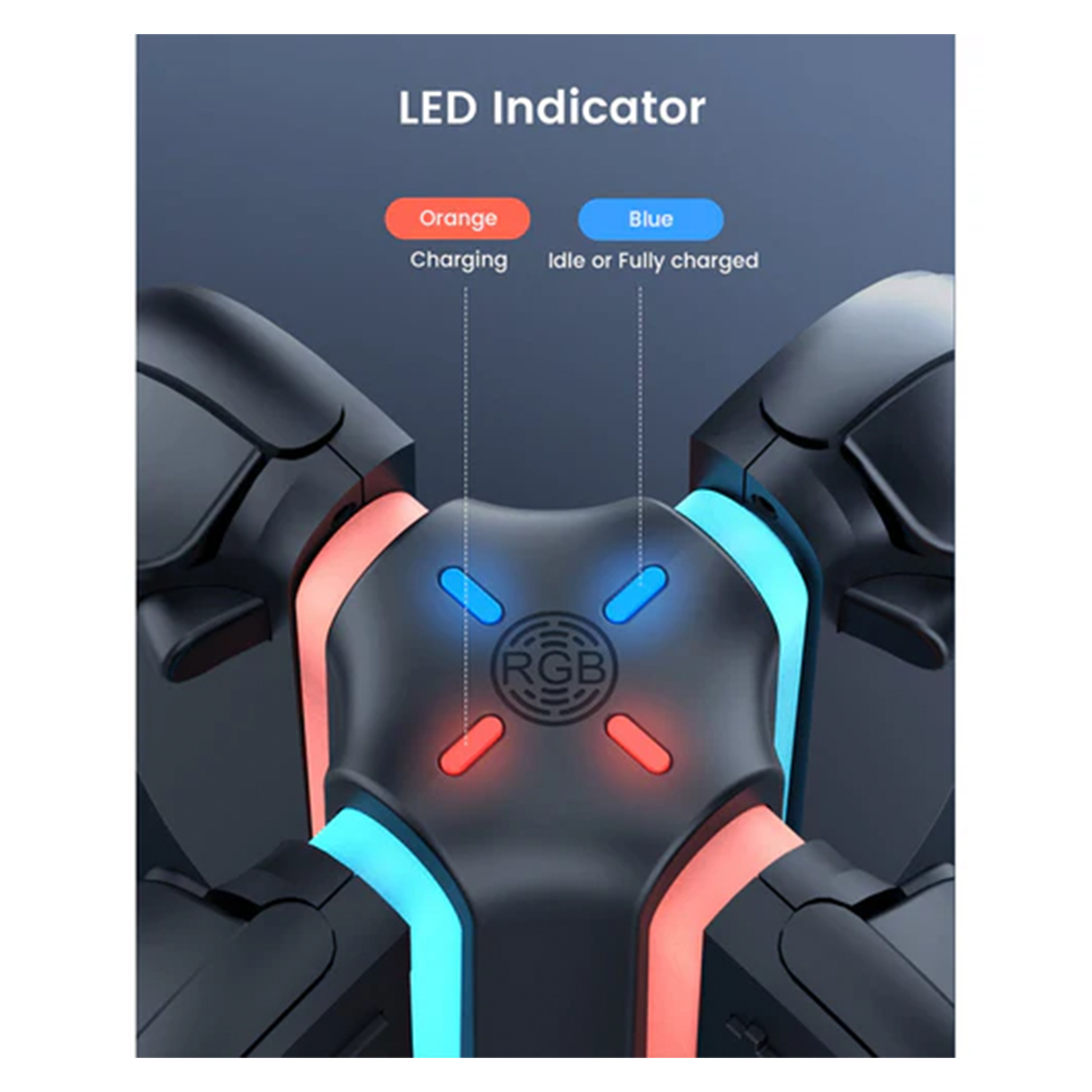 Transnovo 4 in 1 Cylindrical Charging Dock with RGB Light for Nintendo Switch 2 Joy-Con