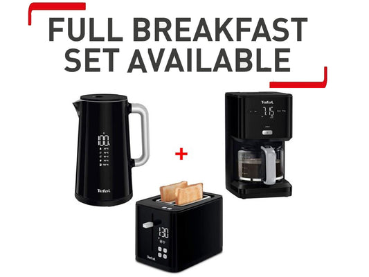 Tefal Smart’n Light Digital Breakfast Set - Kettle 1.5L + Coffee Maker 1.25L + Toaster 2 Slot - Bundle