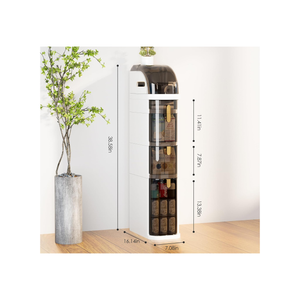 خزانة تخزين للحمام ذات 5 طبقات لتنظيم الأدوات واللوازم