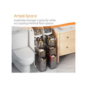 خزانة تخزين للحمام ذات 5 طبقات لتنظيم الأدوات واللوازم