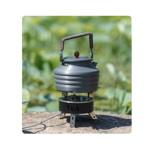 موقد غاز قوي للتخييم بخمسة شعلات مع حقيبة تخزين قابلة للتعديل والطي - 11000 وات