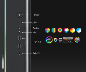 MONTECH KING 95 PRO Curved Tempered Glass ATX Mid-Tower Gaming PC Case - Black (6 ARGB Fans Included)