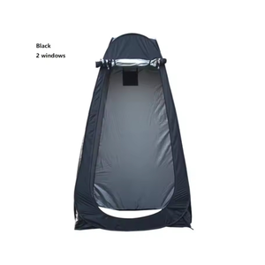 Portable Toilet & Showering Privacy Tent for Outdoors & Camping- Black